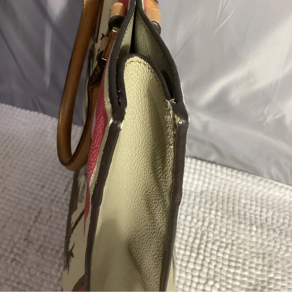 Tory Burch Kerrington Elephant Print In Caravan Border Tall Tote Bag